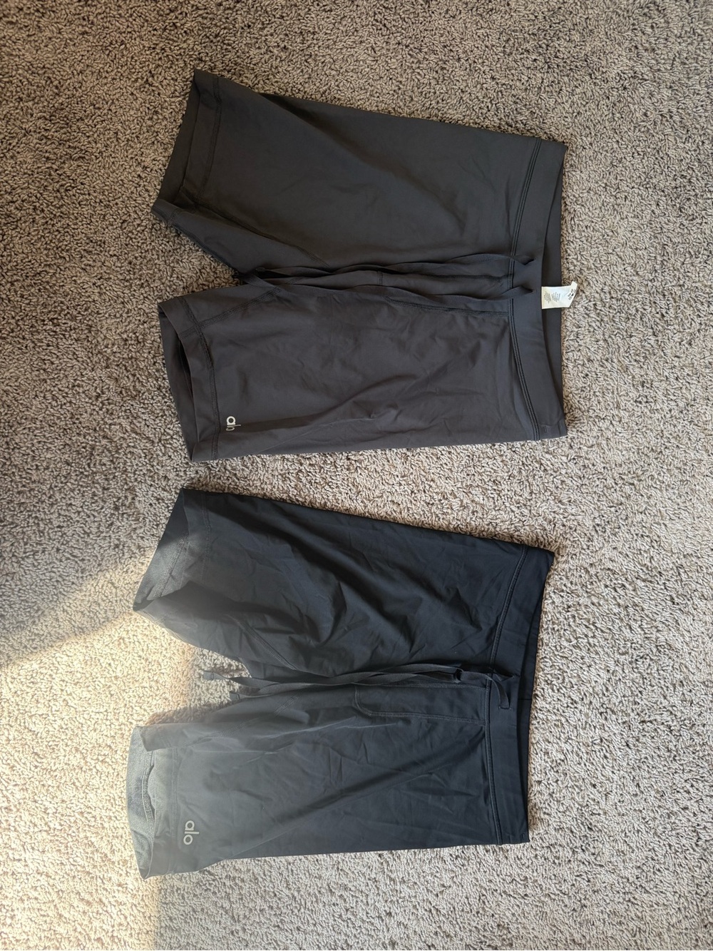 ALO Yoga Black Bike Shorts - Pair of Women's Active Shorts